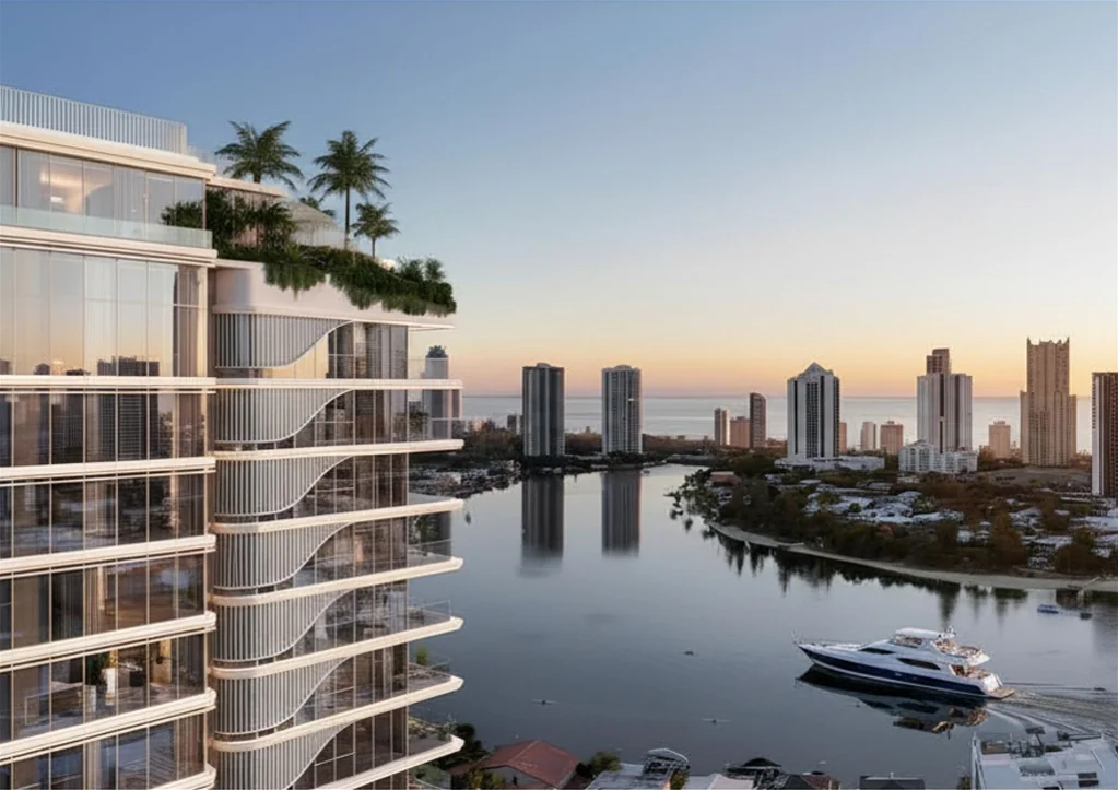 Chevron Island 2कमरा Boutique Luxury Living with Stunning Water Views | 75% Sold