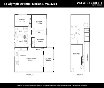 户型图 - 63 Olympic Avenue, Norlane, VIC 3214