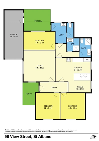 96 View Street, St Albans, VIC 3021, 3房, 2浴, House