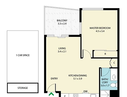 104/198B Dorset Road, Boronia, East Melbourne, 1 રૂમ, 1 બાથરૂમ, Apartment