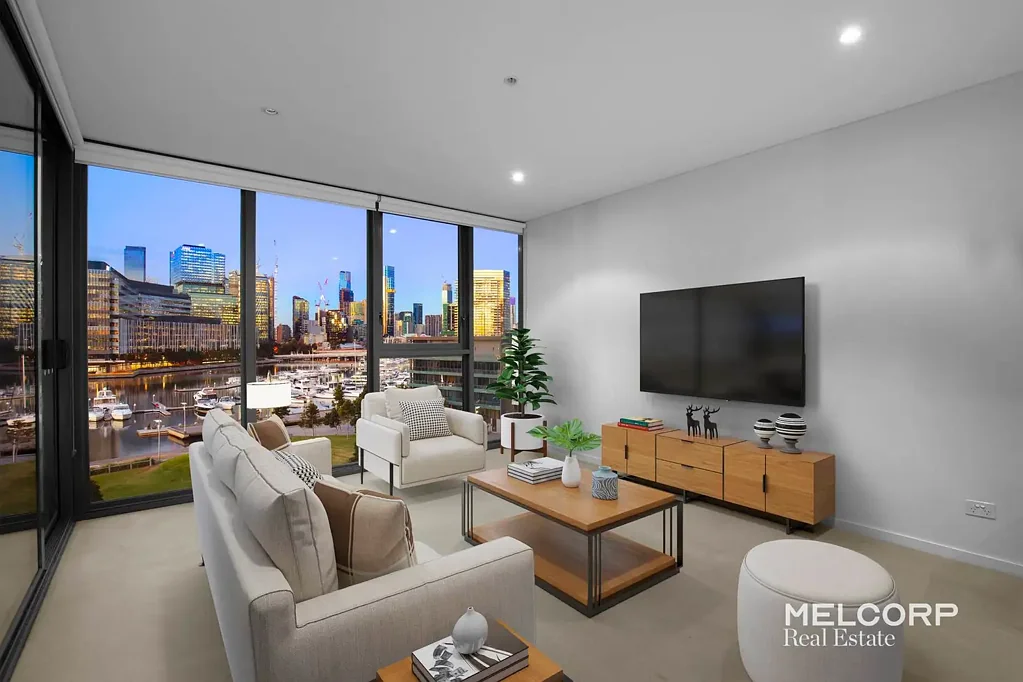 Docklands 1房 水岸位置优越 时尚采光充足 超现代宽敞 卓越设计舒适 North facing harbour views from this modern Yarra Point delight