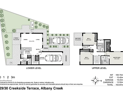 29/30 Creekside Terrace, Albany Creek, Brisbane - Northern Region , 3 कमरे, 2 बाथरूम, Townhouse