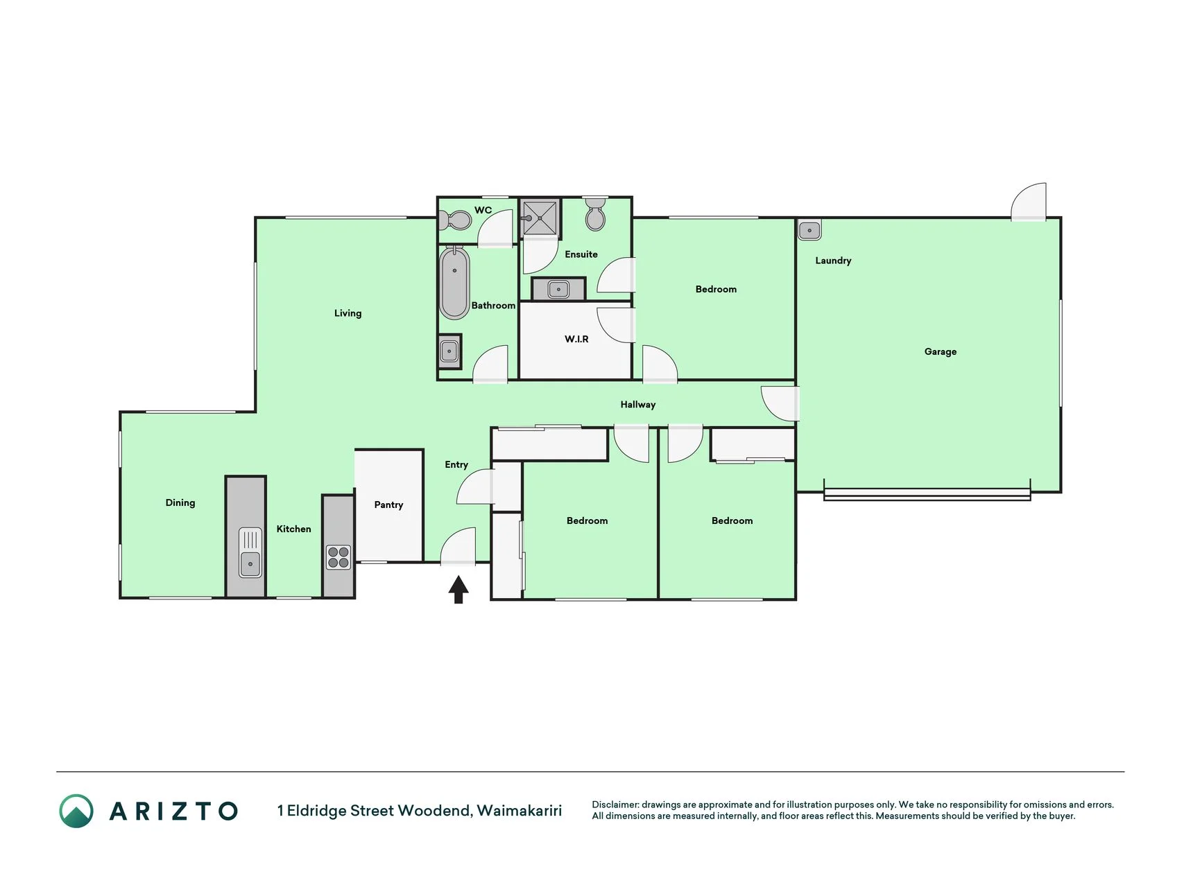 1 Eldridge Street, Woodend - Waimakariri, Waimakariri District, Canterbury, 3 Bedrooms, 2 Bathrooms, House