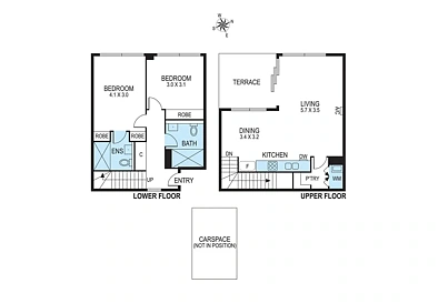 12/43 Nicholson Street, Abbotsford, VIC 3067, 2房, 2浴, Townhouse