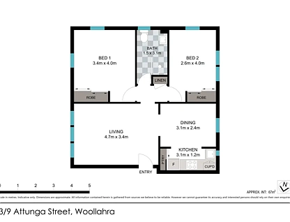 3/9 Attunga Street, Woollahra, NSW 2025, 2 ਕਮਰੇ, 1 ਬਾਥਰੂਮ, Apartment