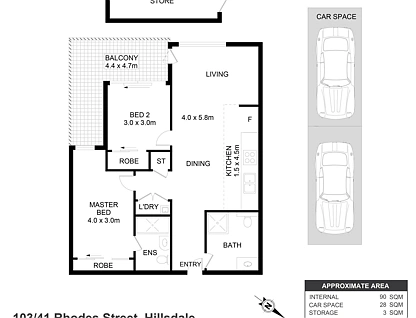 103/41 Rhodes Street, Hillsdale, Eastern Suburbs, 2 chambres, 2 salles de bain, Apartment