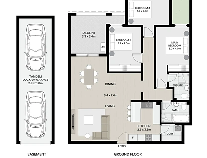 3/57-61 Carrington Avenue, Hurstville, St George, 3 chambres, 2 salles de bain, Apartment