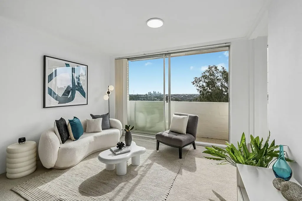 Cremorne 2Zimmer Spacious Apartment with Northern Sun and Sweeping Views in a Whisper-Quiet, Back-of-Block Position