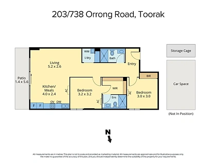 203/738 Orrong Road, Toorak, VIC 3142, 2房, 2浴, Apartment