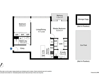 1/80 Fawkner Street, Southbank, Melbourne CBD, 2 chambres, 2 salles de bain, Apartment