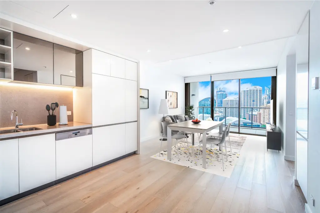 Haymarket 1ห้องนอน Exquisite 1-Bed Plus Study Apartment with Breathtaking Darling Harbour Views and Parking in Darling Square