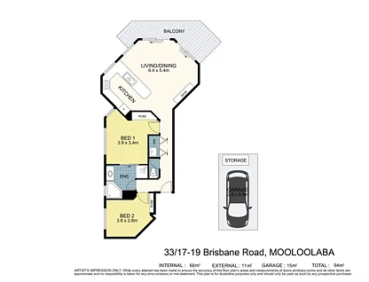 33/17-19 Brisbane Road, Mooloolaba, QLD 4557, 2 રૂમ, 1 બાથરૂમ, Apartment