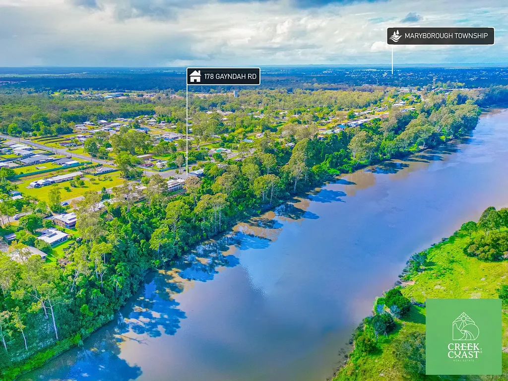 Maryborough 4ਬੈੱਡਰੂਮ Riverfront Elegance with Breathtaking Views