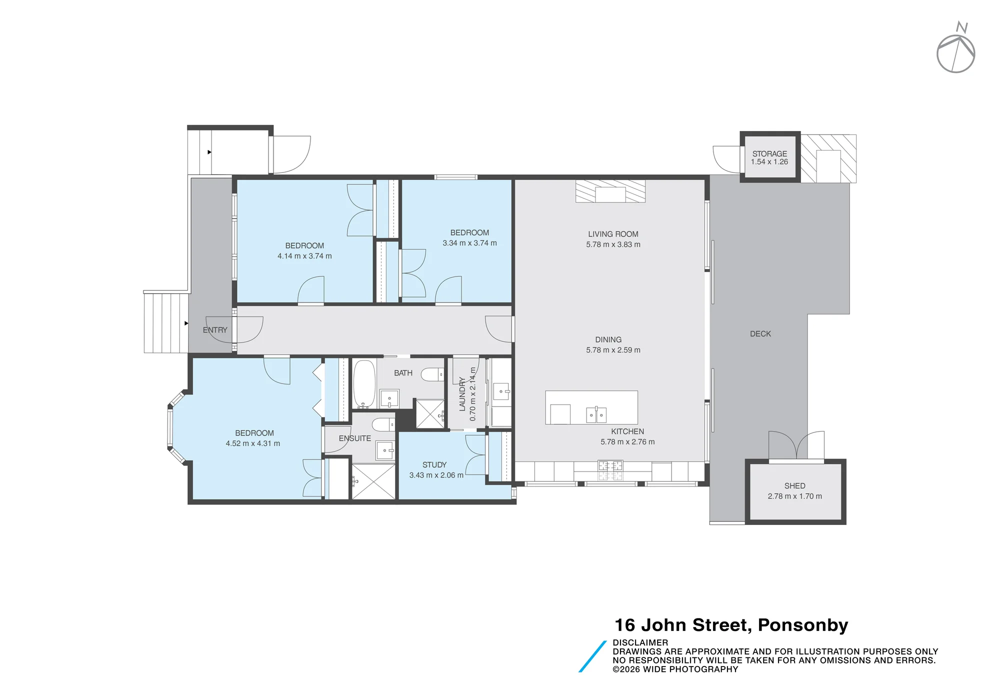16 John Street, Ponsonby, Auckland City, Auckland, 3 Bedrooms, 2 Bathrooms, House