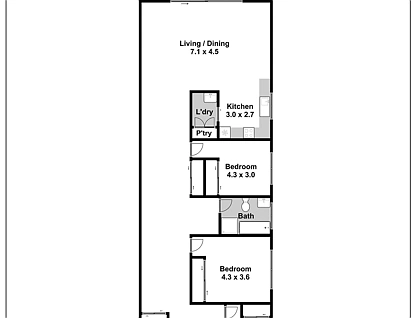 1/42 Great Western Highway, Kingswood, Outer Western Sydney, 3 Schlafzimmer, 1 Badezimmer, Apartment