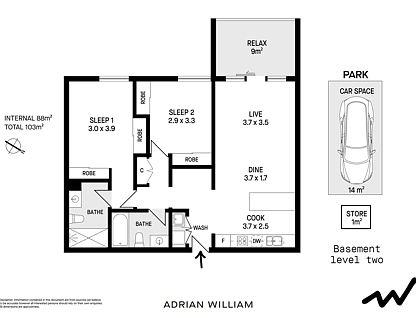 201/8 Broughton Street, Canterbury, South Western Suburbs, 2 rūma, 2 rūma horoi, Apartment