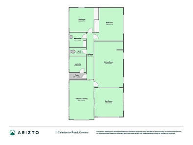 11 Caledonian Road, Oamaru, Waitaki District, Otago, 2房, 1浴, House