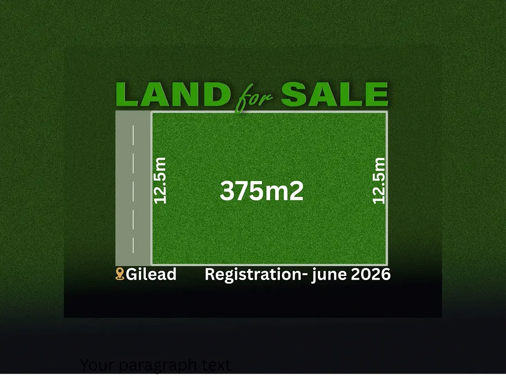 Gilead Gilead规划社区 375m²宽绰地块 优越连接CBD 增长潜力无限 未来公园环绕 Premium Opportunity –375m² Land in Gilead.
