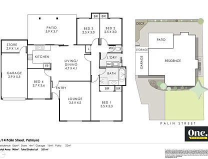 1/14 Palin Street, Palmyra, South West Perth, 4 રૂમ, 1 બાથરૂમ, House