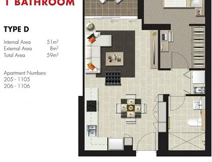 L3/42 Wyandra Street, Newstead, Brisbane - Inner City Region, 1 phòng ngủ, 1 phòng tắm, Apartment