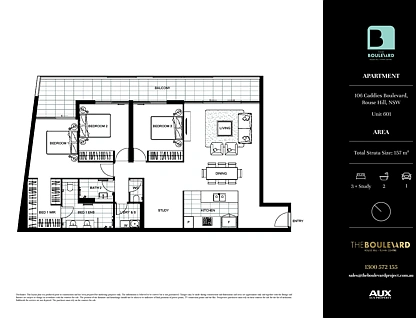 601/106 Caddies  Boulevard, Rouse Hill, The Hills, 0房, 0浴, Apartment