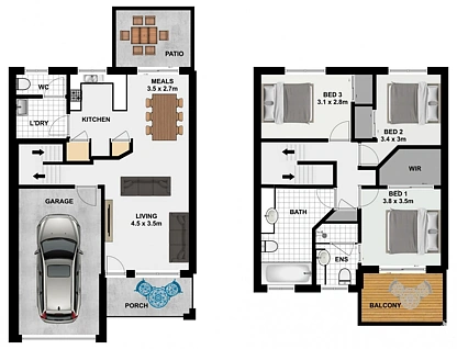 ID:21145827/8 Ruocco Street, Bracken Ridge, Brisbane - Northern Region , 3部屋, 2バスルーム, Townhouse