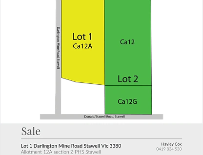 Lot 1 Darlington Mine Road, Stawell, Horsham, 0 ਕਮਰੇ, 0 ਬਾਥਰੂਮ, Section