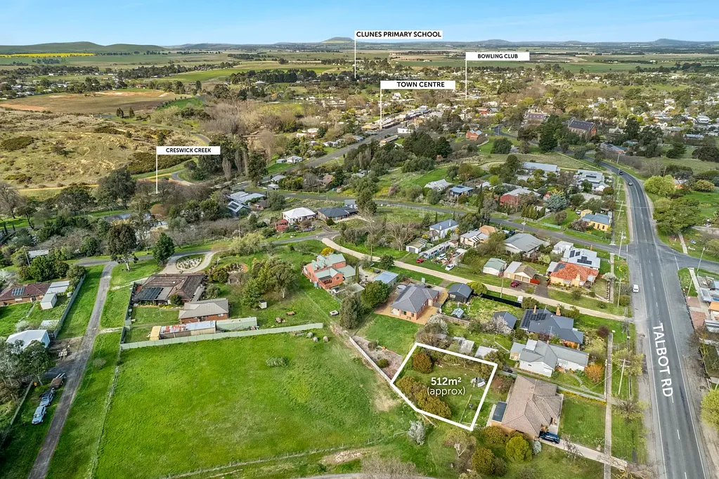Clunes 512sqm block of land
