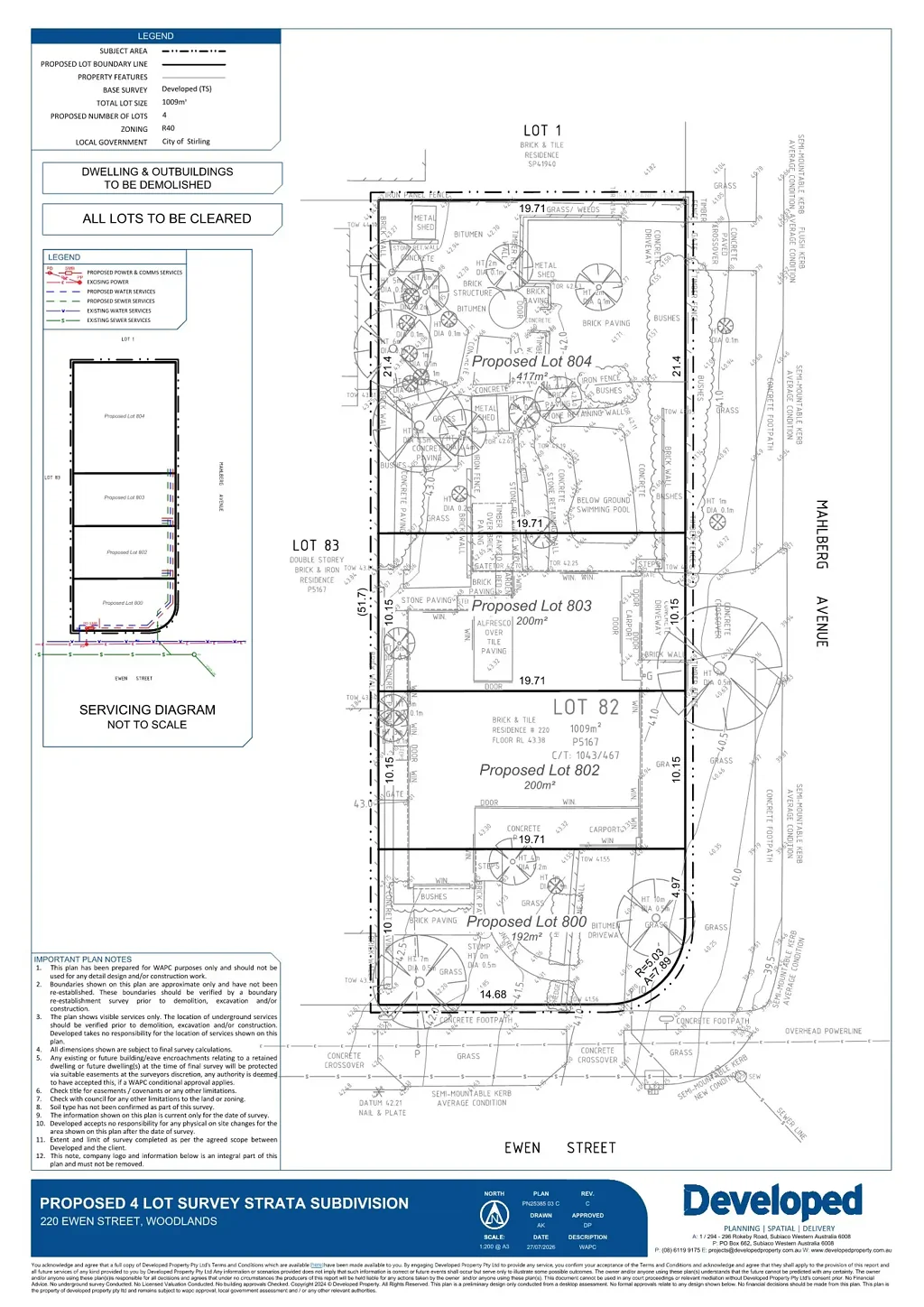 Woodlands Street-frontage land with city views in highly desirable Woodlands