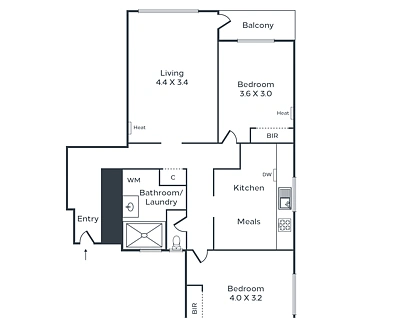 9/16 Auburn Grove, Hawthorn East, Inner East Melbourne, 2 غرف, 1 حمامات, Apartment