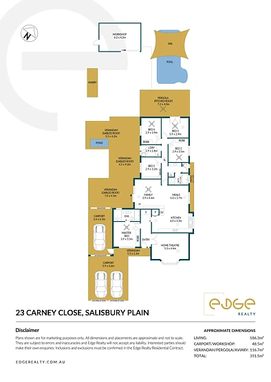23 Carney Close, Salisbury Plain, SA 5109, 5 Bedrooms, 2 Bathrooms, House