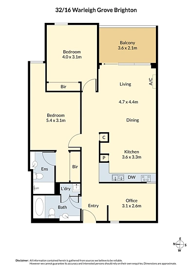 32/16-20 Warleigh Grove, Brighton, VIC 3186, 2房, 2浴, Apartment