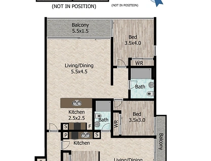 2506/45 Macquarie Street, Parramatta, Parramatta (Northwest suburbs), 3 ਕਮਰੇ, 2 ਬਾਥਰੂਮ, Apartment