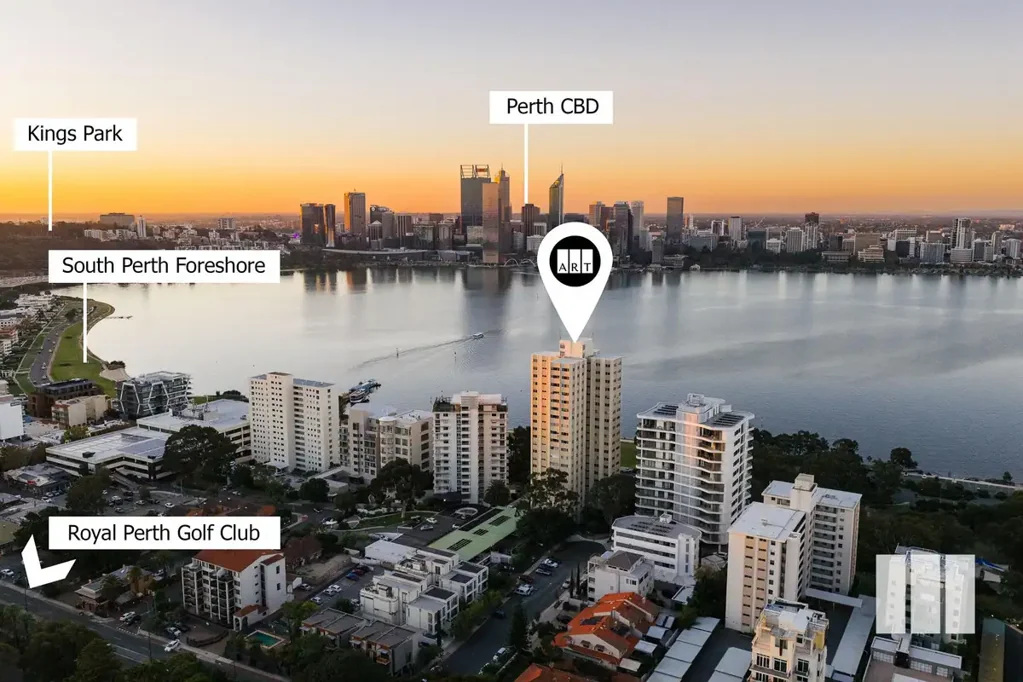 South Perth 2 Bedroom 180 DEGREE RIVER & CITY VIEWS
