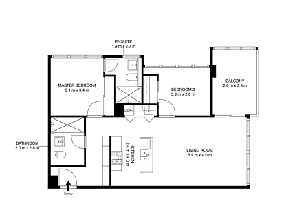 1007/2 Stockyard Boulevard, Lidcombe, Parramatta (Northwest suburbs), 2 રૂમ, 2 બાથરૂમ, Apartment