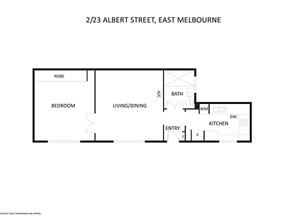 2/23 Albert Street, East Melbourne, Melbourne CBD, 1 Schlafzimmer, 1 Badezimmer, Apartment