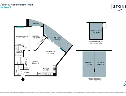 28/505-507 Rocky Point Road, Sans Souci, St George, 2 ਕਮਰੇ, 2 ਬਾਥਰੂਮ, Apartment