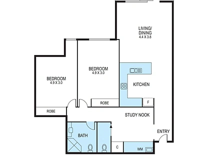 25/76 East Boundary Road, Bentleigh East, Bayside, 2 Schlafzimmer, 1 Badezimmer, Apartment