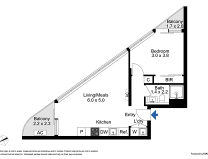 1402S/883 Collins Street, Docklands, Melbourne CBD, 1 Bedrooms, 1 Bathrooms, Apartment