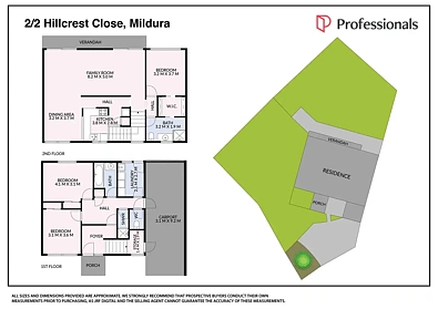 2/2 Hillcrest Close, Mildura, VIC 3500, 3房, 2浴, Unit