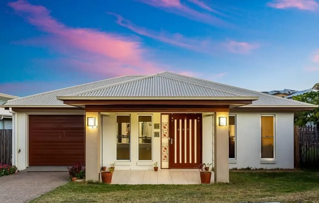 53 Parkland Drive in Springfield Lakes, Queensland, is a modern 4-bedroom, 2-bathroom home situated on a 519 mÂ² block.
