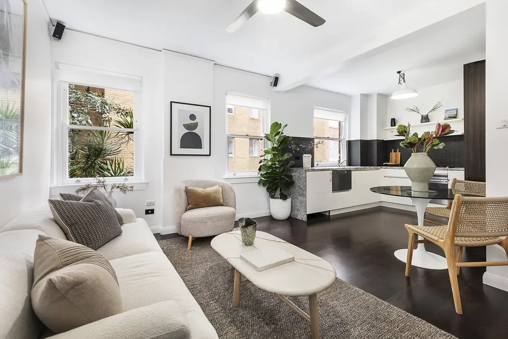 Bondi 2 Bedroom Character meets comfort in a blue-chip Bondi address