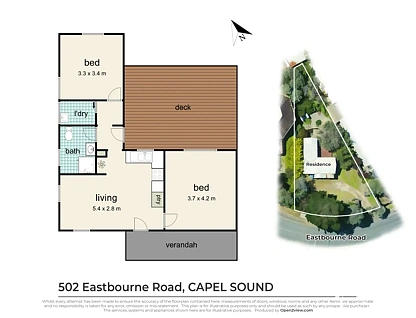 502 Eastbourne Road, Capel Sound, Mornington Peninsula, 2 ห้องนอน, 1 ห้องน้ำ, House