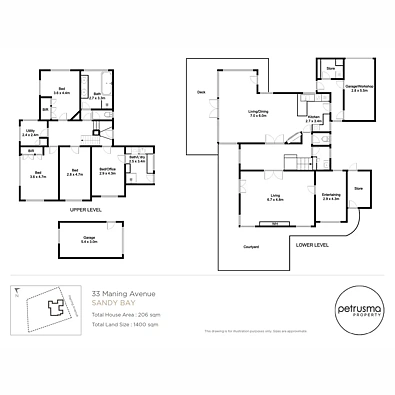Plano ng Bahay - 33 Maning Avenue, Sandy Bay, TAS 7005