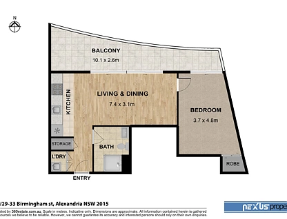 203/29-33 Birmingham Street, Alexandria, Sydney CBD, 1 Kuwarto, 1 Banyo, Apartment