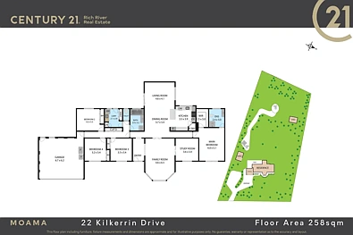 22 Kilkerrin Drive, Moama, NSW 2731, 4房, 2浴, House