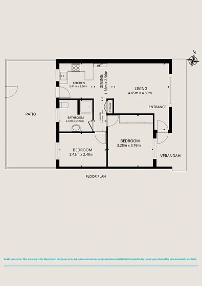 Floor plan - 2/54 Ormond Avenue, Daw Park, SA 5041