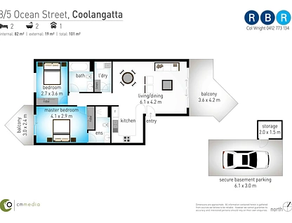 8/5-7 Ocean Street, Coolangatta, Gold Coast, 2 침실, 2 욕실, Apartment