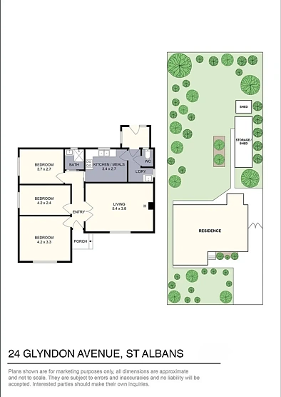 24 Glyndon Ave, St Albans, VIC 3021, 3房, 1浴, House