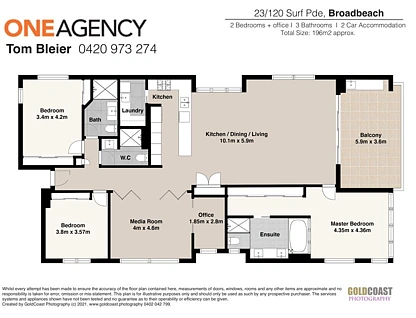 23/120 Surf Parade, Broadbeach, Gold Coast, 3 Schlafzimmer, 3 Badezimmer, Apartment